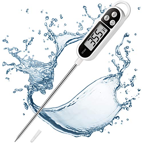 Digital Instant Read Meat Thermometer Kitchen Cooking Food Candy Thermometer for Oil Deep Fry BBQ Grill Smoker Thermometer by AikTryee.