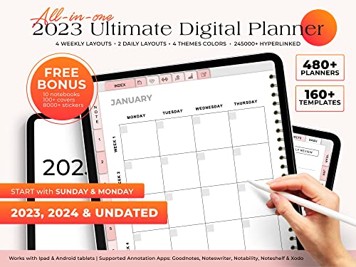 Digital Planner, Goodnotes Planner, iPad Planner, Notability Planner, Dated Digital Planner, 2023 Digital Planner, Daily Digital Planner