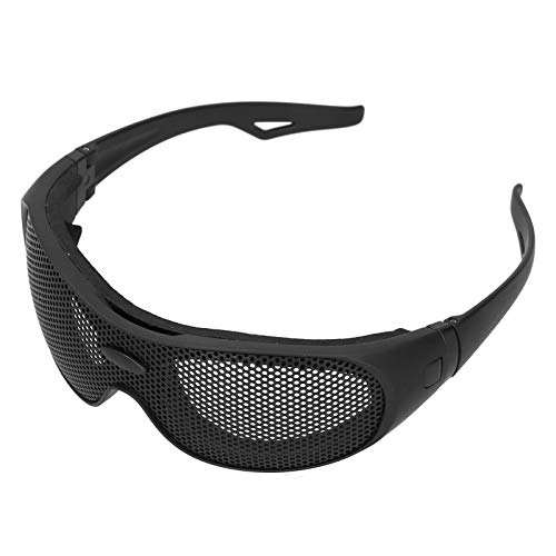 Dioche Safety Goggles, Breathable Impact Resistant Iron Mesh Pattern Uv400, Against Wind and Sand, for Military Fans Cs Outdoor Game