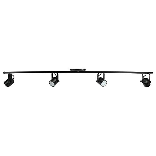 Direct-Lighting LED 44-Inch 4-Light Track Lighting Kit GU10 LED Bulbs Included D368-44-LED-BK (Black)