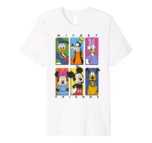 Disney Mickey And Friends Group Shot Panels Premium T-Shirt