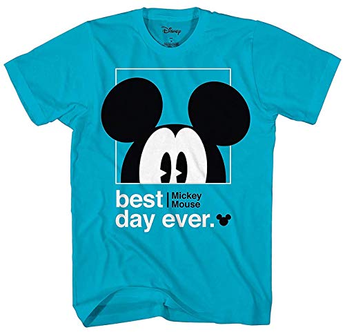 Disney Mickey Mouse Best Day Ever Toddler Youth Juvy Kids T-Shirt (5/6, Turquoise)