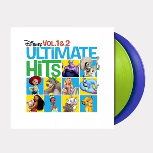 Disney Ultimate Hits Vol 1 & 2 - Exclusive Limited Edition Green & Blue Colored Vinyl 2LP