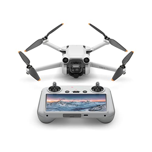 DJI Mini 3 Pro (DJI RC) – Lightweight and Foldable Camera Drone with 4K/60fps Video, 48MP Photo, 34-min Flight Time, Tri-Directional Obstacle Sensing, Ideal for Aerial Photography and Social Media