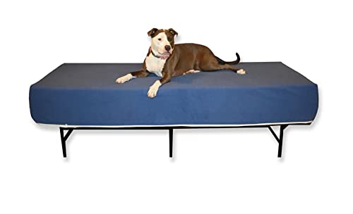 Dog Bed Mattress Extender for King Beds - Customizable Elevated/Raised Foam Dog Bed - Multiple Height & Color Options - Dog Bed Extension of Human Mattress (14" Height Dog Bed, Gray)