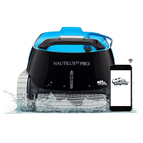 Dolphin Nautilus CC Pro Robotic Pool Vacuum Cleaner with Wi-Fi Control — Wall Climbing Capability — Powerful Waterline Scrubbing— Ideal for In-Ground Pools up to 50 FT in Length