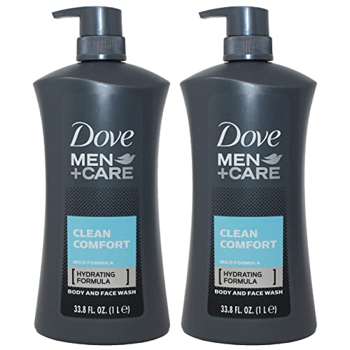 Dove Men Body Wash Clean Comfort 1 Liter (33.8 Oz) - Pack of 2