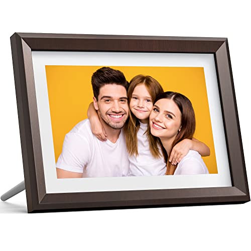 Dragon Touch Digital Picture Frame WiFi 10 inch IPS Touch Screen HD Display, 16GB Storage, Auto-Rotate, Share Photos via App, Email, Cloud - Classic 10