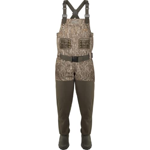 Drake Waterfowl Eqwader 1600 Breathable Wader with Tear-Away Liner [King/Stout] 12 Mossy Oak Bottomland Stout