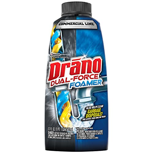 Drano Dual-Force Foamer Clog Remover, Commercial Line, 17 oz