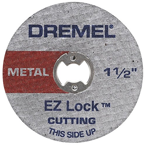 Dremel EZ456, 1 1/2-Inch (38.1 mm) Wheel Diameter, EZ - Lock™ Fiberglass Reinforced Cut-off Wheels, Rotary Tool Cutting Disc for metal cutting, 5 pieces, Medium