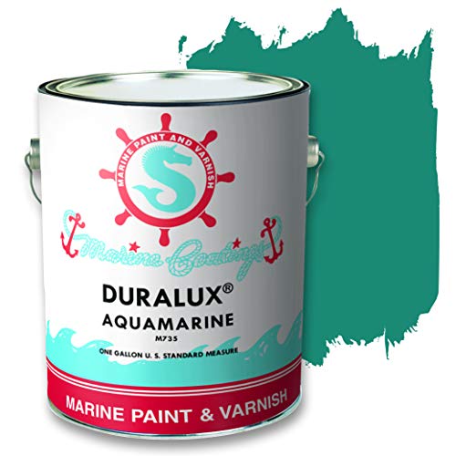 DURALUX Marine Enamel, Aquamarine, 1 Gallon, Topside Paint for Boats and Other Onshore or Offshore Marine Maintenance Applications, Adheres to Steel, Metal, Wood, Fiberglass & Aluminum