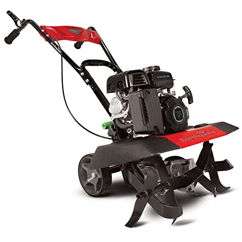 Earthquake Versa 2-in-1 Tiller Cultivator with a 79cc 4-Cycle Viper Engine, Removable Side Shields, Toolless Tilling Width Adjustment, Integrated Transport Wheels, Model: 24734