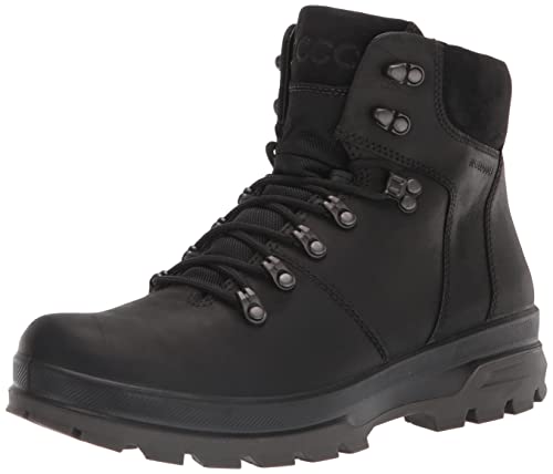 ECCO Men's Rugged Track High Waterproof Hiking Boot, Black, 10-10.5