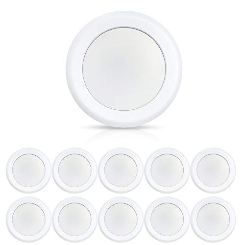 ECOELER 10 Pack 6 Inch Dimmable LED Disk Lights, 16.5W Flush Mount Ceiling Downlight, 5000K Daylight 1000Lm, Energy Star & ETL-Listed Approved Surface Mount Ceiling Light for Home Improved