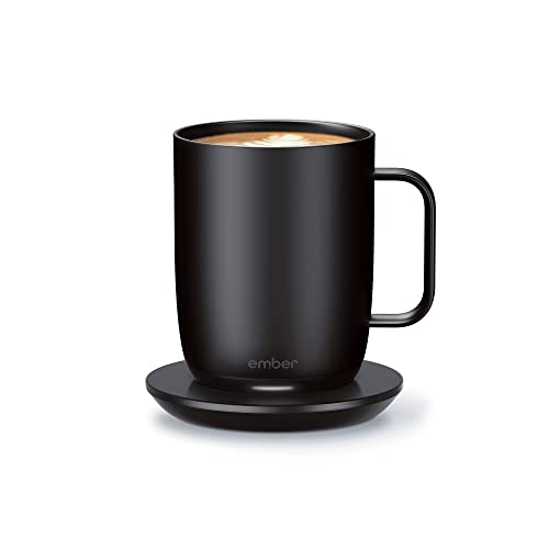 Ember Temperature Control Smart Mug 2, 10 Oz, App-Controlled Heated Coffee Mug with 80 Min Battery Life and Improved Design, Black