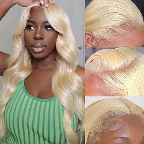 FABEAUTY 613 Lace Front Wig Human Hair 13x4 Blonde Lace Front Wigs Human Hair 180% Density 613 HD Lace Frontal Wig Pre Plucked With Baby Hair (20inch, 613 13X4 Body Wave Wig)