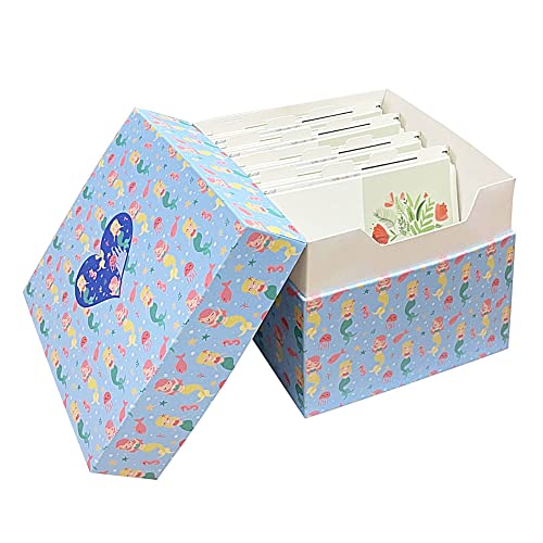 FCHO Greeting Card Storage & Organizer Box, Greeting Cards Assortment Box Organizer with 12 Adjustable Dividers, Stores 140+ cards, Can be used to store greeting cards, photos, envelopes and more