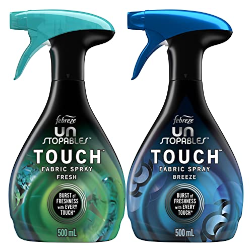 Febreze Unstopables Touch Fabric Spray and Odor Fighter, Fresh & Breeze, 16.9 oz, Pack of 2