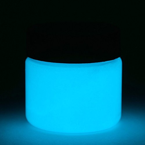 Fluorescent Glow In The Dark Paint - 1 Ounce (Fluorescent Blue) - 5+ Colors Available