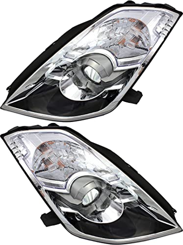 For Nissan 350Z Headlights Lamps Set 2006 2007 2008 2009 HID Driver and Passenger Side