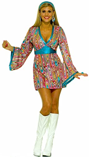 Forum Novelties womens 60's Generation Mod Wild Swirl Costume Dress Party Supplies, Multi-colored, Medium to Large US