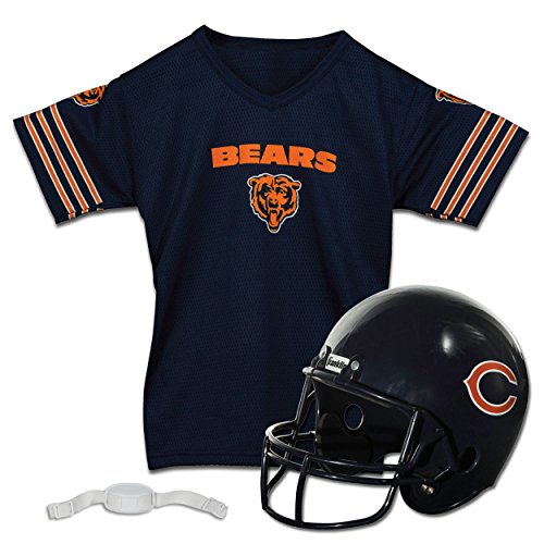 Franklin Sports NFL Chicago Bears Kids Football Set, Includes Helmet, Chinstrap and Jersey