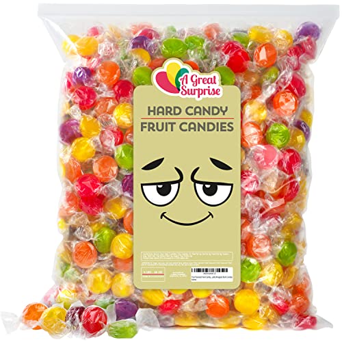 Fruit Flavored Hard Candy - Classic Hard Candy - 4 LB Bulk Candy - Assorted Fruit Flavored Candy - Individually Wrapped Bulk Candies