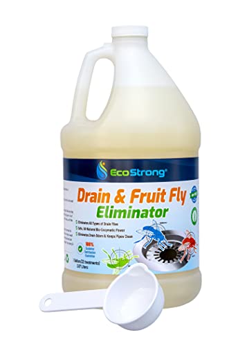 Fruit Fly Drain Treatment | Drain Fly Eliminator | All-Natural, Eliminates Gnats, Sewer Flies and More -  Works in All Drains - 128 Fl Oz