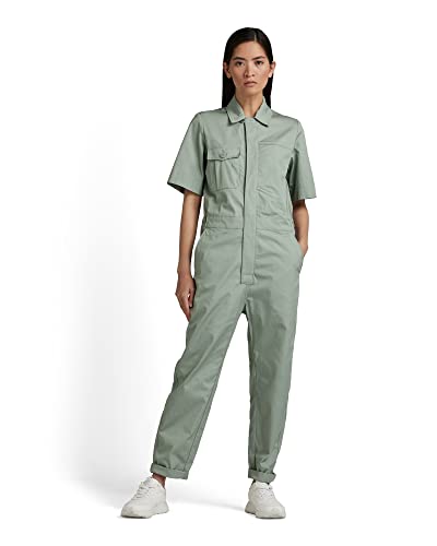 G-Star Raw Women's Army Short Sleeve Jumpsuit, Iceberg Green, M