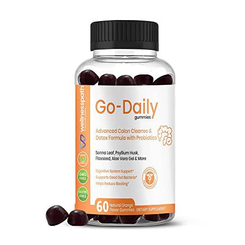 Go-Daily Advanced Colon Cleanse and Detox, Probiotic Gummies for Optimal Gut Health, Laxatives for Constipation and Bloating Relief, 60 Gummies - Wellnesspath Rx and Health Solutions