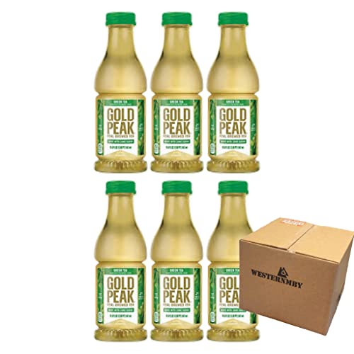 Gold Peak Sweetened Green Tea Bottles, 18.5 fl oz, 6 Bottles