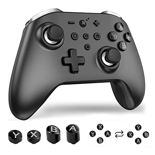 GuliKit Hall Effect Sensing Joystick,No Deadzone,No Drifting,FPS Model Controller, KingKong 2 Pro Wireless Bluetooth Gamepad for Switch/Switch OLED/PC/Android/MacOS/IOS,APG Button/Dual Vibration-Black