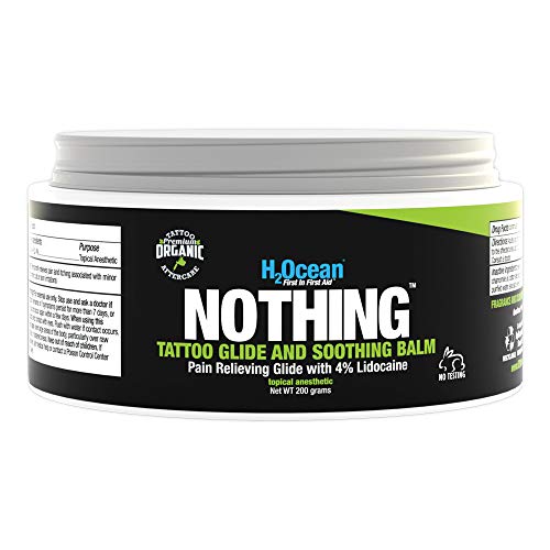 H2Ocean Numbing Cream for Tattoo, Piercings & Waxing with Lidocaine 7Oz - Maximum Strength Nothing Glide Big Jar