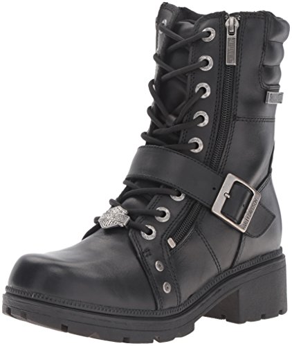 HARLEY-DAVIDSON FOOTWEAR Women's Talley Ridge Motorcycle Boot, Black, 9 M US