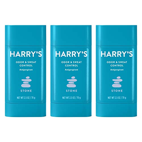 Harry's Deodorant & Antiperspirant - Odor & Sweat Control Antiperspirant for Men - Stone (3 count)