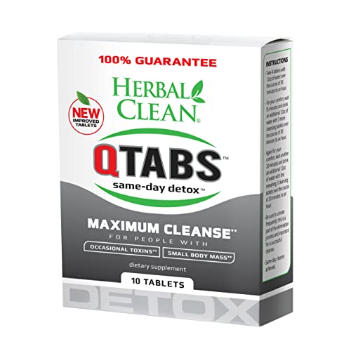 Herbal Clean Same-Day Detox, Portable and Discreet, 10 Tablets