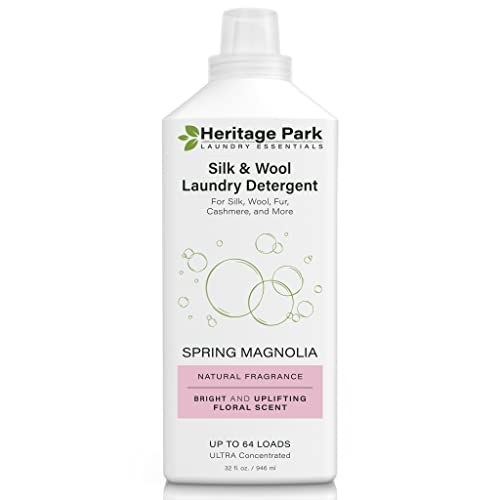 Heritage Park Silk & Wool Spring Magnolia Floral Scent, pH-Neutral Laundry Detergent – Enzyme-Free, Concentrated Up to 64 loads (32 fl oz)