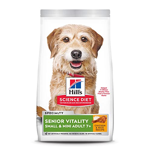 Hill's Science Diet Adult 7+ Senior Vitality Small & Mini Dry Dog Food, 12.5 lb. Bag