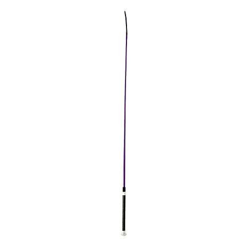 HORZE Lightweight Dressage Whip with Bling and Leather Grip Handle - Purple - 40 in