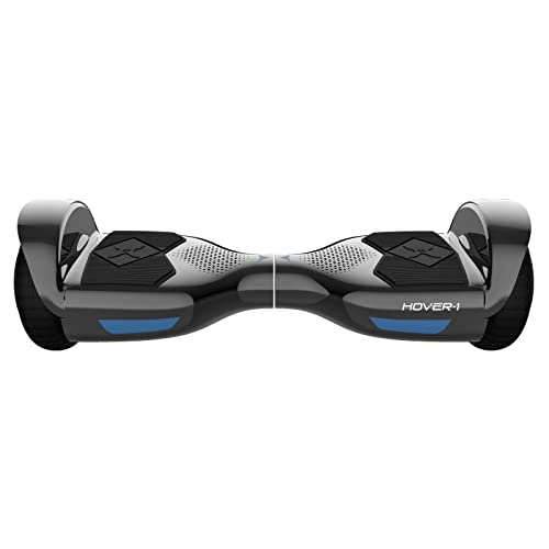 Hover-1 Helix Electric Hoverboard | 7MPH Top Speed, 4 Mile Range, 6HR Full-Charge, Built-In Bluetooth Speaker, Rider Modes: Beginner to Expert, Gun Metal