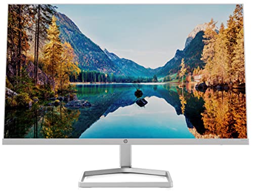 HP 24-inch FHD Monitor with AMD FreeSync Technology (2021 Model, M24fw),Silver, 15.62"D x 21.09"W x 6.97"H