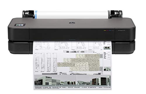 HP DesignJet T200 Large Format 24-inch Plotter Printer, with Modern Office Design (8AG32A),Black