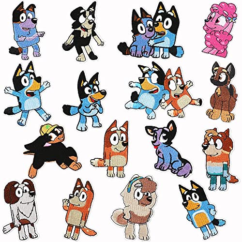 Iron on Patches for Clothing,16 Pieces Embroidered Applique Patches Sew on Iron On Patches Fabric Repair Patches for Kids Adult Clothes Jeans Jackets Hats Shoes Backpack