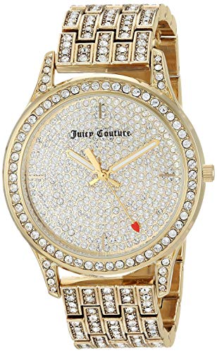 Juicy Couture Black Label Women's Genuine Crystal Accented Gold-Tone Bracelet Watch