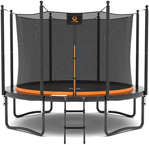 JUMPZYLLA New Trampoline for Kids and Adults 10 FT, 12 FT, 14 FT - Recreational Outdoor Trampoline with Net - Straight Pole Fun Exercise ASTM Approved