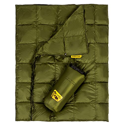 Juniper Gear Outdoor Camping Blanket — Featherlight Premium Synthetic Down — Animal Friendly, Compact & Packable — Warm & Water Resistant — for Hiking, Camp, Backpacking, Travel, Stadium