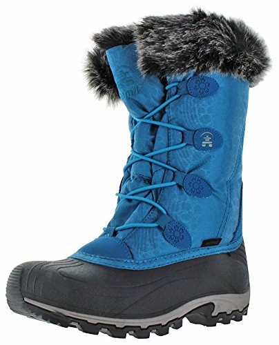 Kamik Women's Momentum Snow Boot Teal Fur Lined Rubber Sole Snow Boots (11)