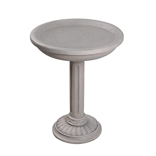 Kenroy Home 51149LTSTN Column Birdbath, Base, Light Stone