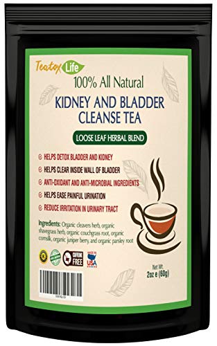 Kidney Cleanse Detox Tea with Parsley, Juniper Berries, Cleavers herb| Kidney Support Supplement for Urinary Tract and Bladder Health - Organic Natural Herbal Flush Formula |USDA | Made in USA